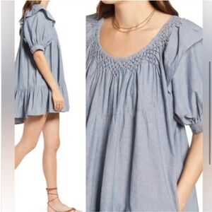 NWT Free People Amelie Denim Minidress